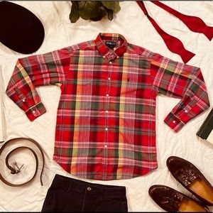 Ralph Lauren Boys Large Plaid Button Down Shirt